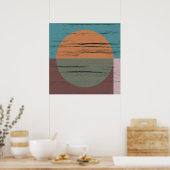 Orange und grüner Kreis Poster (Küche)