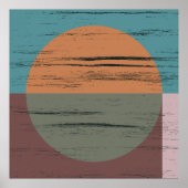 Orange und grüner Kreis Poster (Vorne)