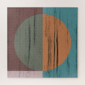 Orange und grüner Kreis Puzzle (Horizontal)