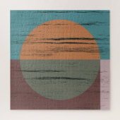 Orange und grüner Kreis Puzzle (Vertikal)