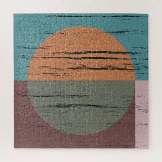 Orange und grüner Kreis Puzzle (Vertikal)