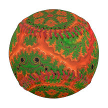 Orange und grünes Kaleidoskop Baseball