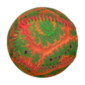 Orange und grünes Kaleidoskop Baseball (Vorderseite Links)