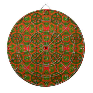 Orange und grünes Kaleidoskop Dartboard Dartscheibe