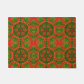 Orange und grünes Kaleidoskop Doormat Fußmatte (Vorderseite)