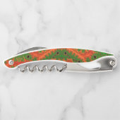 Orange und grünes Kaleidoskop Kellnermesser (Rückseite)