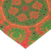 Orange und grünes Kaleidoskop Tischdecke (Schrägansicht)