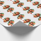 Orange- und Grünpapier Geschenkpapier (Ecke)