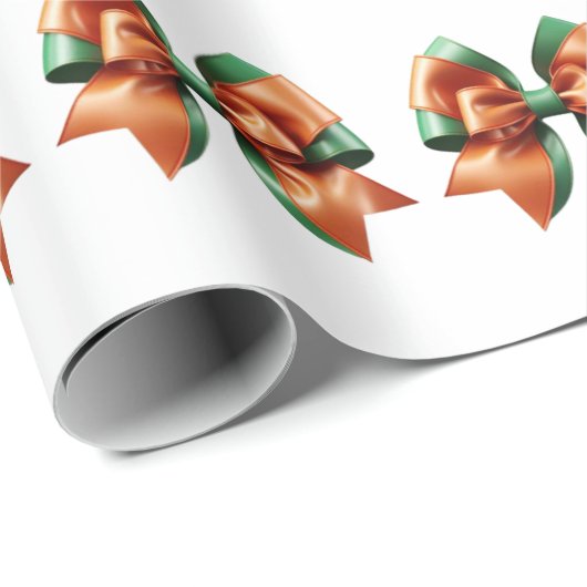 Orange- und Grünpapier Geschenkpapier (Rolleneckpunkt)