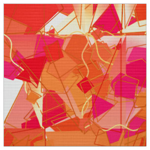 Orange und heißes Rosa abstrakt Stoff