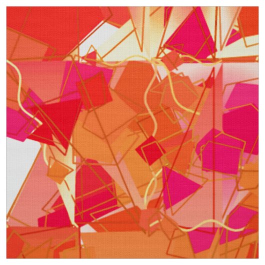 Orange und heißes Rosa abstrakt Stoff (Muster)