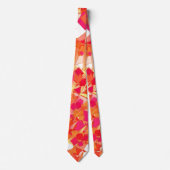 Orange und heißes Rosa, Kadinsky inspirierte Krawatte (Vorderseite)