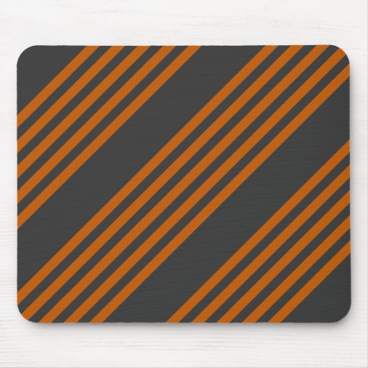 Orange und Holzkohle, fünf Streifen Mousepad (Vorne)