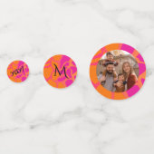 Orange und Hot Pink Gradient Assordiert Konfetti (Vorderseiten)