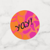 Orange und Hot Pink Gradient Assordiert Konfetti (Klein Vorderseite)