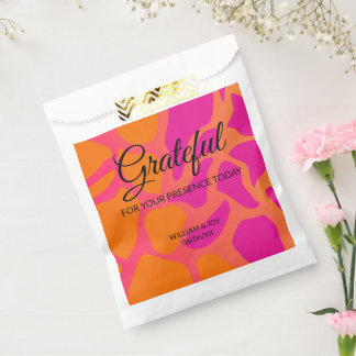 Orange und Hot Pink Gradient Dankbarkeit Geschenktütchen