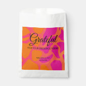 Orange und Hot Pink Gradient Dankbarkeit Geschenktütchen (Vorderseite)