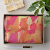 Orange und Hot Pink, Kadinsky Inspiriert Abstrakt Seidenpapier (Geschenk)