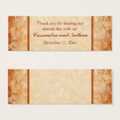 Orange und Ivory Gastgeschenk Hochzeit Tag (Vorne & Hinten)