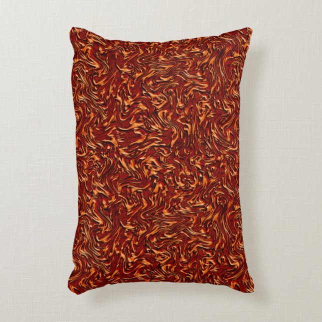 Orange- und Korallenstruktur aus einer Wand Dekokissen (Vorderseite(Vertikal))