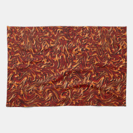 Orange- und Korallenstruktur aus einer Wand Geschirrtuch