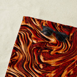 Orange- und Korallenstruktur aus einer Wand Strandtuch