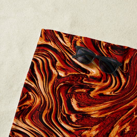 Orange- und Korallenstruktur aus einer Wand Strandtuch (Beispiel)