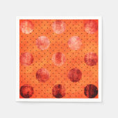 Orange und Kupfer-Polka-Dot-Serviette Serviette (Vorderseite)