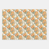 Orange und Leaf - Nahtloses Muster Geschenkpapier Set (Vorderseite 3)