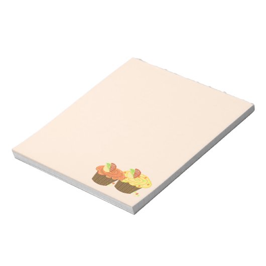 Orange und Lemon Cupcakes Notizblock (Rotiert)