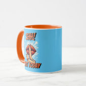 Orange und Light Blue - Shh! Heute noch nicht Kaff Tasse (Vorderseite Links)