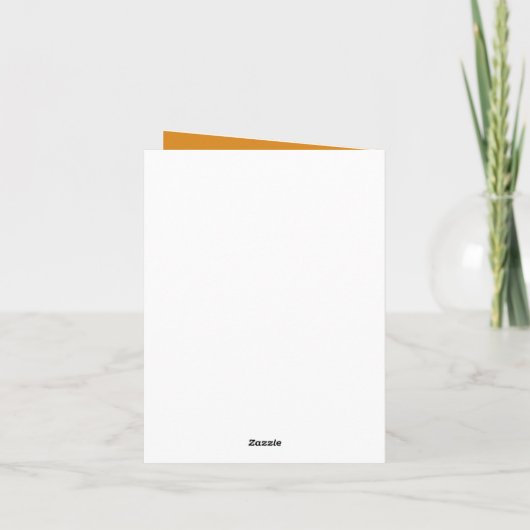 Orange und Lila Damaskus Danke Note Card (Rückseite)