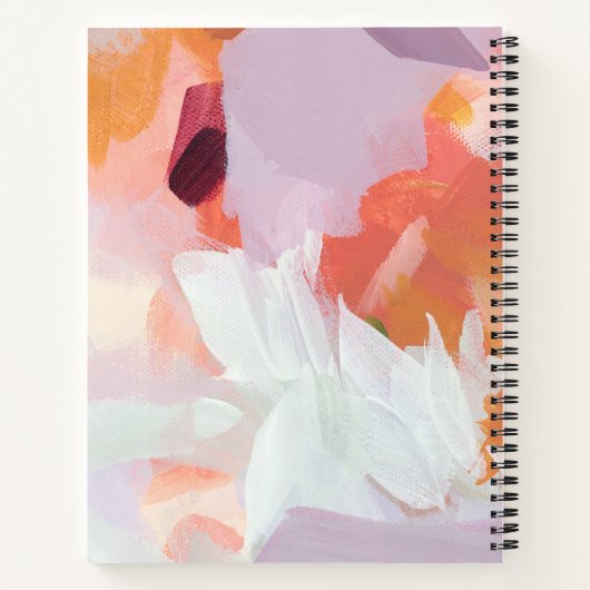 Orange und Lila | Moderne Abstrakte Kunst Personal Notizblock (Rückseite)