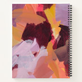 Orange und Lila | Moderne Abstrakte Kunst Personal Notizblock (Rückseite)