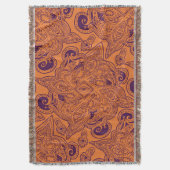 Orange und lila persisches Sternmandala-Muster Decke (Vorderseite Vertikal)