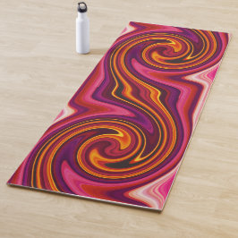 Orange und Lila Swirl - Coole Abstrakte Trippy Yogamatte