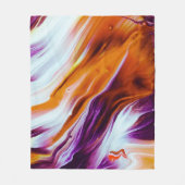 Orange und Lila Tal Fleecedecke (Vorderseite)