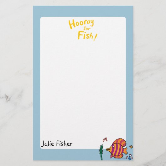 Orange und lila tropische Fische mit Seepferden Briefpapier (Vorderseite)