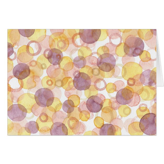Orange und lila Wasserfarbe-Kreise (Vorderseite (Horizontal))
