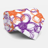 Orange und Lila wild lebende Blume Krawatte (Gerollt)