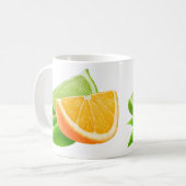 Orange und Limon Kaffeetasse (Vorderseite Links)