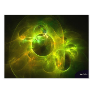 Orange und Limone Kreise Fotodruck