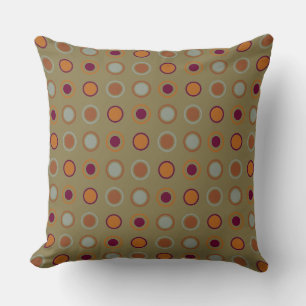 Orange und Magenta Dots Kissen