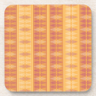 Orange- und Magenta-Geometric-Op-Art-Muster — Wied Getränkeuntersetzer