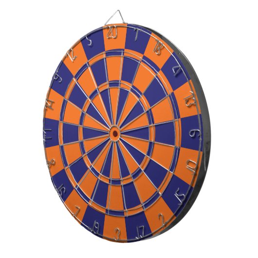 Orange und Marine Dartscheibe (Vorderseite rechts)