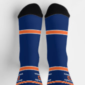 Orange und Marineblau Socken (Oben)