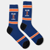 Orange und Marineblau Socken (Rechts)