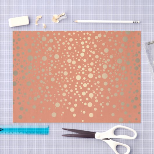 Orange und Metallic Gold Confetti Seidenpapier (Handwerk)