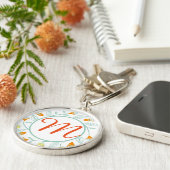 Orange und Minze Blumengarten Kunst, Dichtung und  Schlüsselanhänger (Seite)