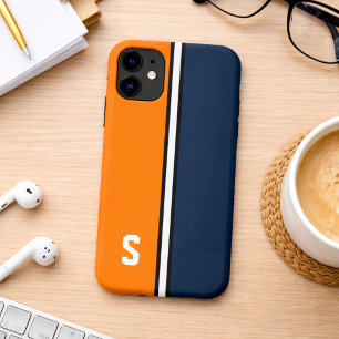 Orange und Navy Blau Hochschulfarben  Case-Mate iPhone Hülle